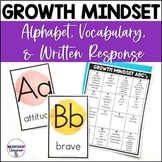 Growth Mindset Alphabet, Vocabulary, & Activities
