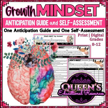Preview of Growth Mindset Anticipation Guide and Self-Assessment | Growth Mindset