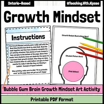 Preview of Growth Mindset Art Activity | Bubble Gum Brain Art Project