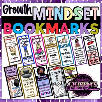 Preview of Growth Mindset Bookmarks | Positive Affirmation Bookmarks