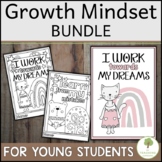 Growth Mindset BUNDLE - Cute Mindful Coloring Pages & Disp