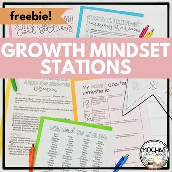Preview of Growth Mindset Back to School Stations
