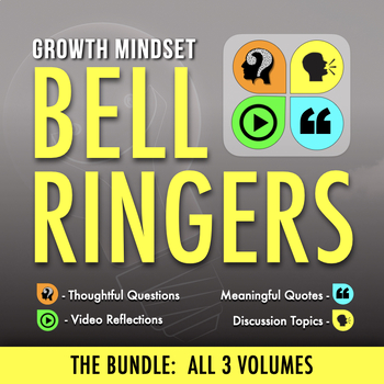 Preview of Growth Mindset Bell Ringers Bundle | 120 Writing Prompts | 3 Volumes
