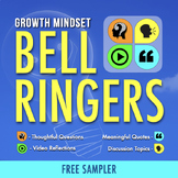 Growth Mindset Bell Ringers FREEBIE: Social Emotional Lear