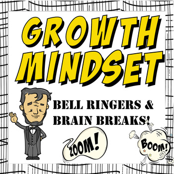 Preview of Growth Mindset Bell Ringers and Brain Breaks Bell Ringers for Middle School/ HS)