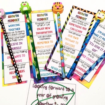 growth mindset bookmarks by tales from miss d teachers pay teachers