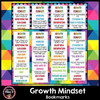 Preview of Growth Mindset Bookmarks