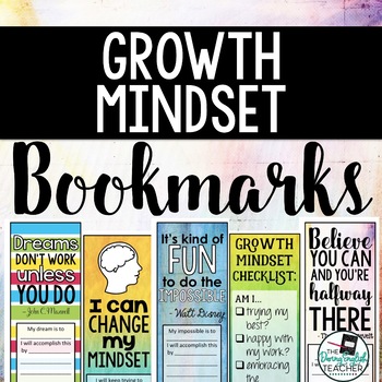 Preview of Growth Mindset Bookmarks