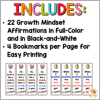 growth mindset bookmarks by kirstens kaboodle tpt