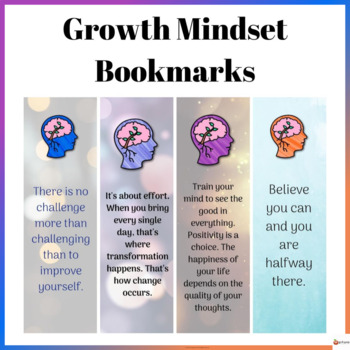 growth mindset bookmarks by a plus learning teachers pay