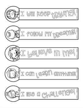 growth mindset bw bookmarks inspirational affirmations