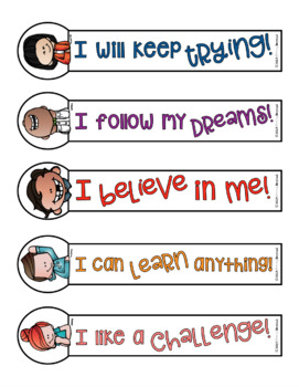 growth mindset bookmarks color inspirational