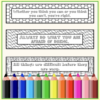 growth mindset bookmarks to color by goodeyedeers tpt