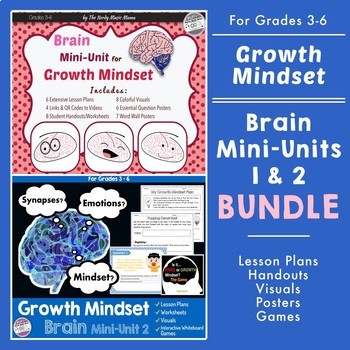 Preview of Growth Mindset Brain Unit Lesson Plans BUNDLE