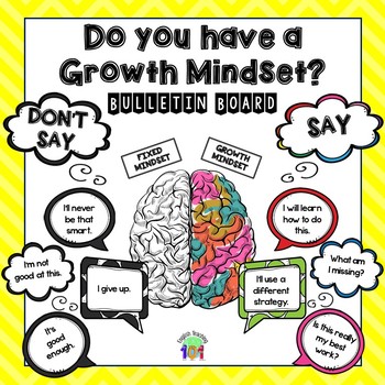 Growth Mindset Bulletin Board to Promote Social Emotional Learning