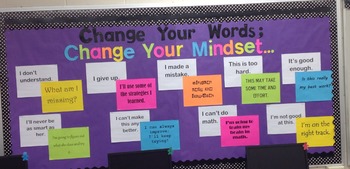 Preview of Growth Mindset Bulletin Board