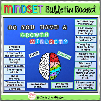 Growth Mindset Bulletin Board by Christina Winter - Mrs Winter's Bliss