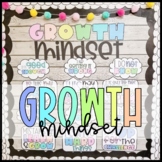 Growth Mindset Bulletin Board Display Pastel Rainbow