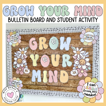 Growth Mindset Bulletin Board | Flower Craft by Miss McRaes Teaching Tales