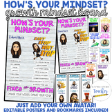 Growth Mindset Bulletin Board-Insert Your Own Avatar!