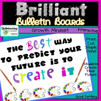 Preview of Growth Mindset Bulletin Board - Interactive Predict Your Future
