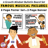 Growth Mindset Bulletin Board Posters - Famous Musical Failures