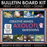 Growth Mindset Bulletin Board, Print & Post Axolotl Theme 