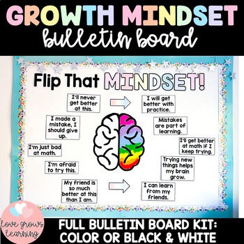 Growth Mindset Bulletin Board - Social Emotional Learning Activities