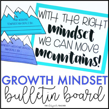 Preview of Growth Mindset Bulletin Board and Door Decor Mountain Craft