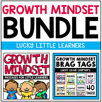 Growth Mindset Bundle (Passages & Brag Tags)