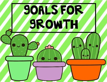 Growth Mindset Cacti by Lovin Those Littles | TPT