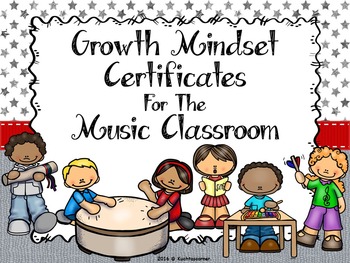 Preview of Growth Mindset Certificates for the Music Classroom - PPT Edition