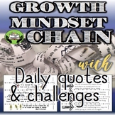 SEL Growth Mindset Chain- Character Education: Daily Quote