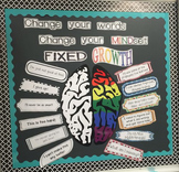 Growth Mindset: Change Your Words Bulletin Board Set - Editable