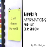 Growth Mindset Classroom Affirmations