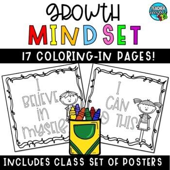 Preview of Spring Growth Mindset Coloring Pages