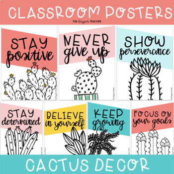 Growth Mindset Posters {Cactus Theme}
