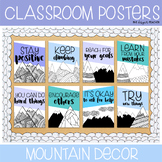 Mountain Growth Mindset Inspirational Classroom Posters wi