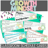 Schedule Cards for the Classroom Growth Mindset Theme