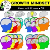 Growth Mindset Clip Art (Thinking and Brains Set)