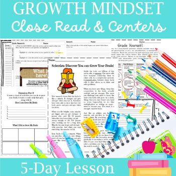 Preview of Growth Mindset Close Read