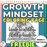 Growth Mindset Coloring Page FREEBIE for Middle-School and Beyond
