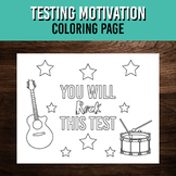 Growth Mindset Coloring Page for Test Taking Motivation