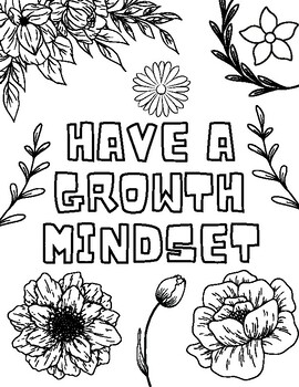 Growth Mindset Coloring Pages by Abby Brewster | TPT