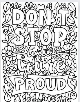 Growth Mindset Coloring Pages, Set #3 by Art is Basic