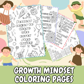 Preview of Growth Mindset Coloring Pages  Posters  End of the Year Activities.