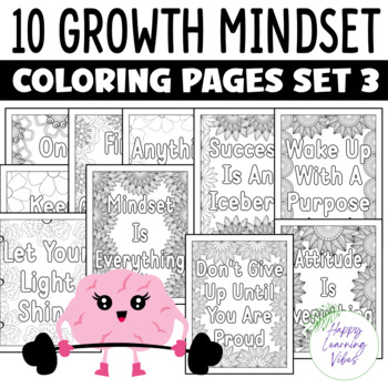 Growth Mindset Coloring Pages, Set #3 by Art is Basic