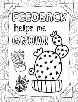 Growth Mindset Coloring Pages, Set #3 by Art is Basic