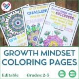 Growth Mindset Coloring Pages for Mindfulness EDITABLE