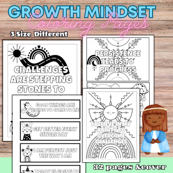 Preview of Growth Mindset Coloring Pages for kids